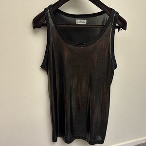 Vintage  rare 90s Liquid Metal wet look tank top SM Japan
